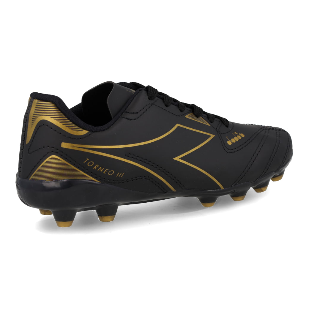 Diadora Chuteira DFAF149-01 TORNEO III INF CPO Preto-Dourado Sint_6__01